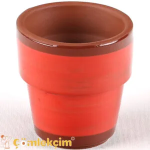 إناء زهور مزجج "مخروطي"، برتقالي