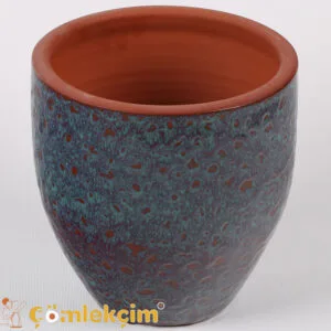 إناء زهور "Solino" مزجج، كستنائي مرقط